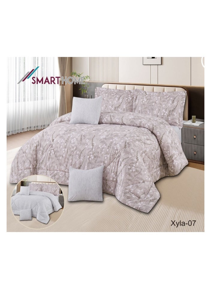 two-sided quilt set, two-sided mattress, consisting of 6 pieces, quilt with 6-piece filling, 100% microfiber, quilt size 230X250 cm