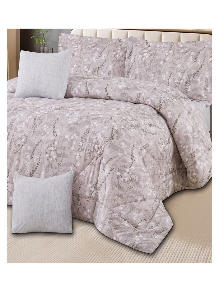 two-sided quilt set, two-sided mattress, consisting of 6 pieces, quilt with 6-piece filling, 100% microfiber, quilt size 230X250 cm