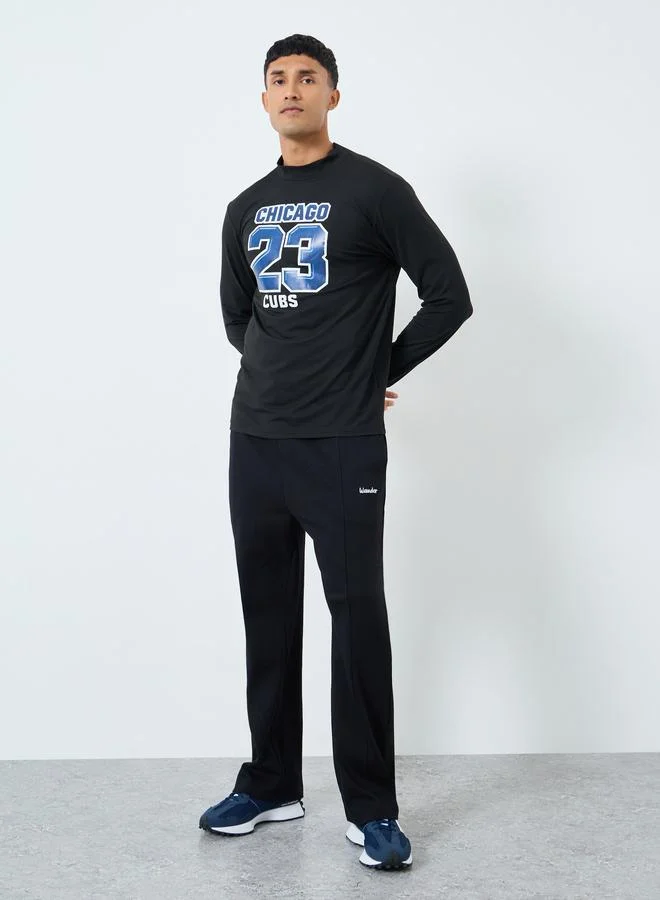 Take Two Take Two Black Chicago Cubs Graphic Slim Fit T-Shirt