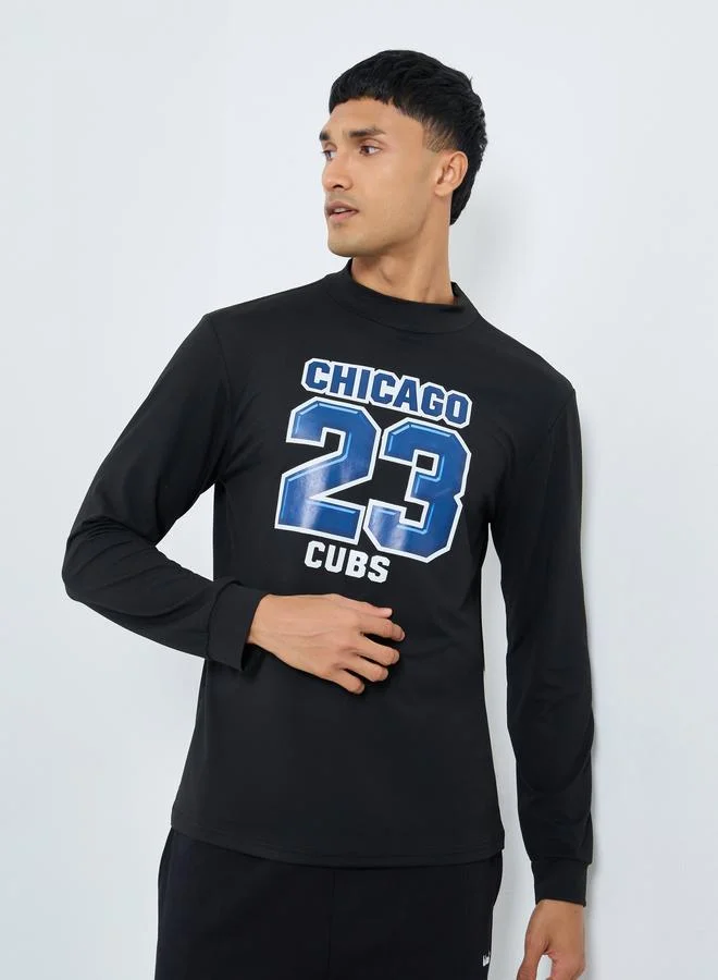 Take Two Take Two Black Chicago Cubs Graphic Slim Fit T-Shirt