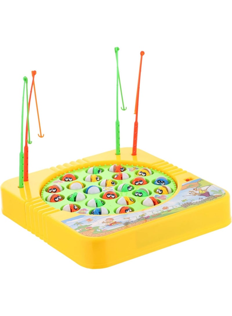 Electric Fishing Game for Kids – Rotating Musical Fishing Board with 24 Fish & 4 Fishing Rods, Battery Operated Multiplayer Concentration Toy for Children 3+ Years - Image 5