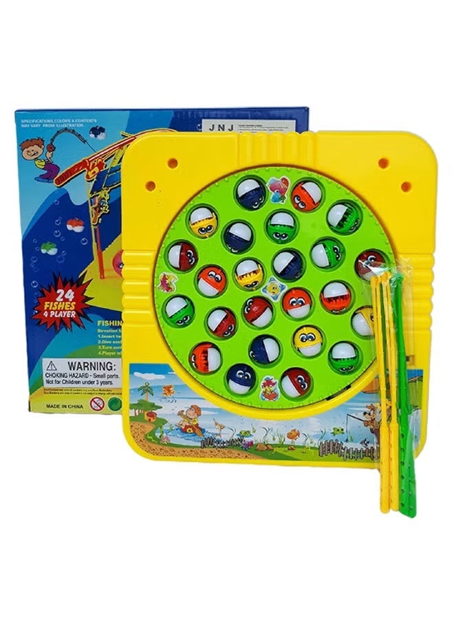Electric Fishing Game for Kids – Rotating Musical Fishing Board with 24 Fish & 4 Fishing Rods, Battery Operated Multiplayer Concentration Toy for Children 3+ Years - Image 2