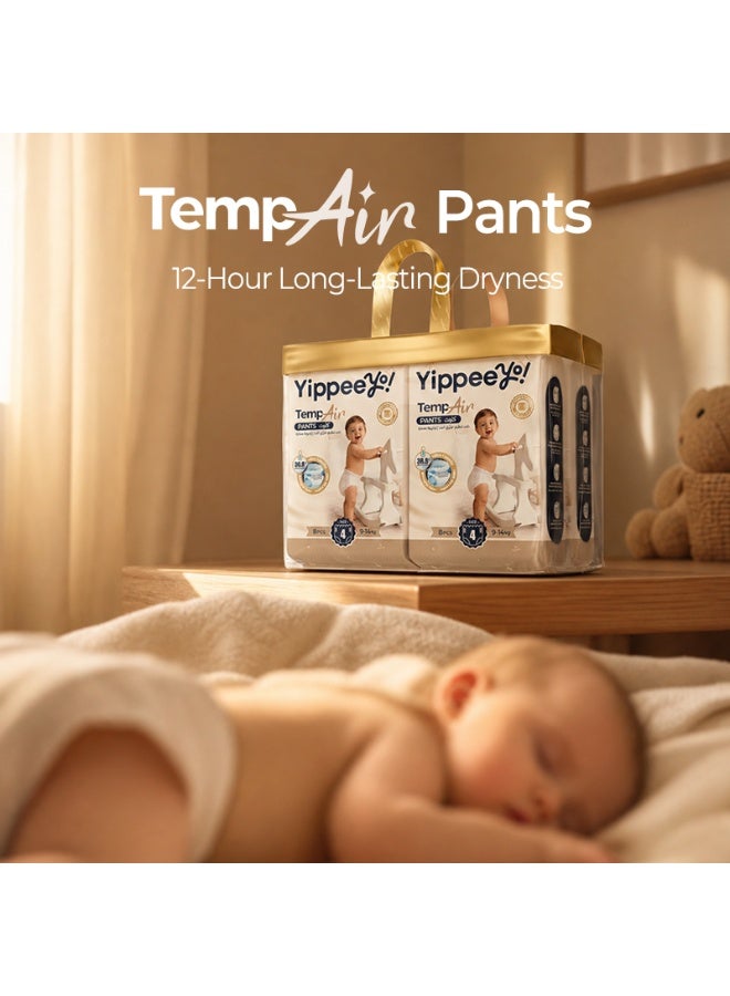 Yippeeyo TempAir Baby Pants | Size 6 for ≥15 kg | 4 packs x 7 diapers (28 ct Total) | Ultra-Soft & Breathable | 12-Hour Dryness | Individually Wrapped - Image 3