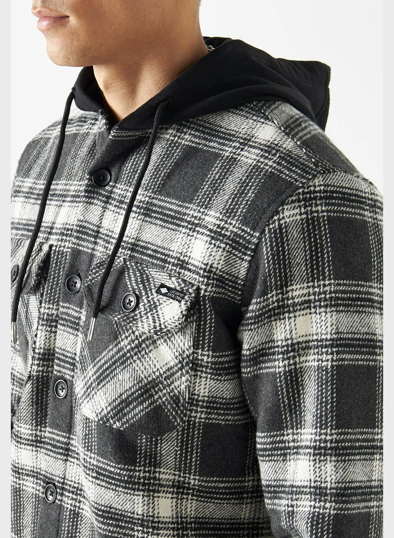 Lee Cooper Checked Dual Pocket Jacket