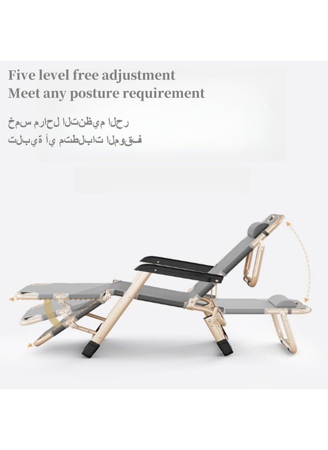 HQ-GAMING - Folding Recliner, Portable Folding Chair with Chair Cushion, Upholstered Comfortable Soft Recliner, Dorm Room Office Comfortable Rest, Padded Recliner Chair - Image 1
