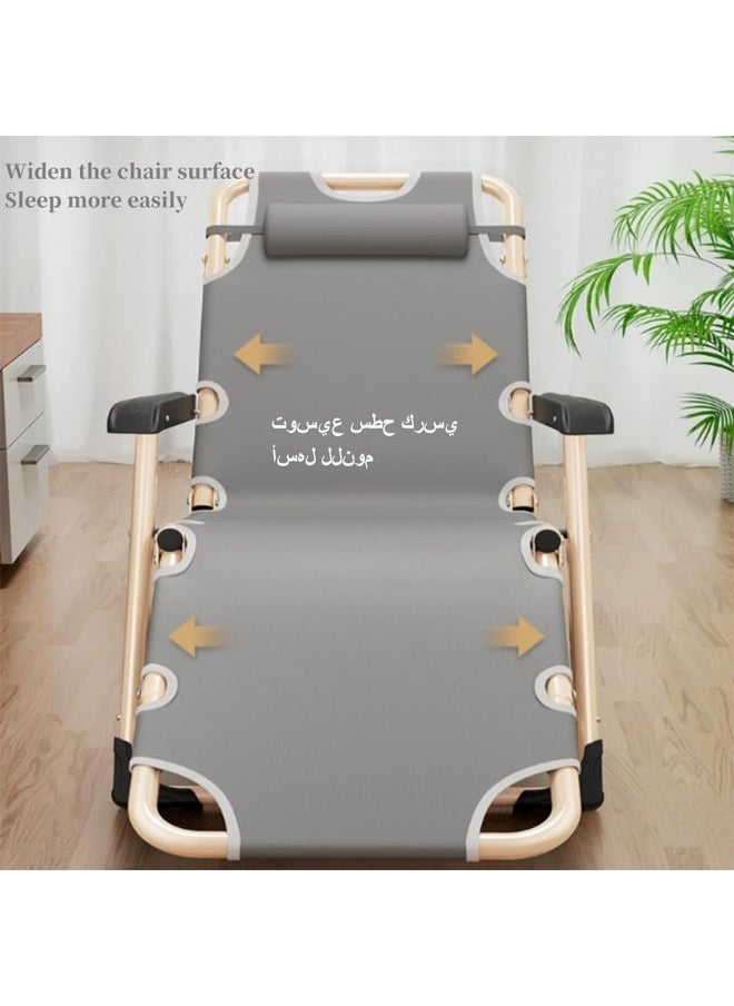 HQ-GAMING - Folding Recliner, Portable Folding Chair with Chair Cushion, Upholstered Comfortable Soft Recliner, Dorm Room Office Comfortable Rest, Padded Recliner Chair - Image 1