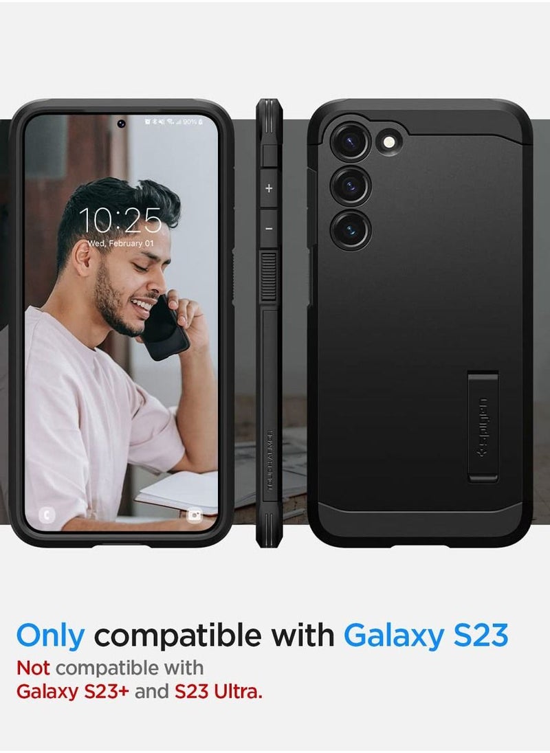 Spigen Tough Armor for Samsung Galaxy S23 Case Cover with Extreme Impact Foam - Black  - Image 2