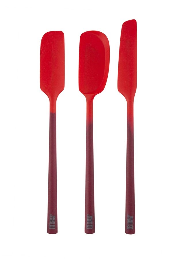 كامبريدج طقم أدوات مائدة من السيليكون من روبرت إيرفين، مكون من 3 قطع، كامبريدج ERI10LLRDRI4BM، أحمر - Image 1