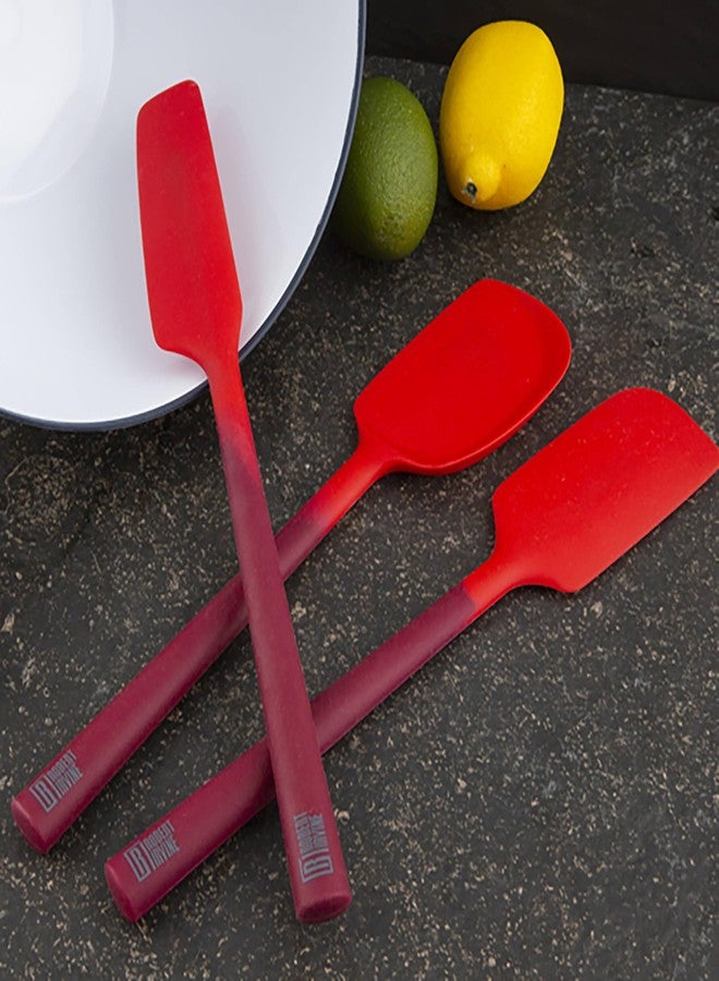 كامبريدج طقم أدوات مائدة من السيليكون من روبرت إيرفين، مكون من 3 قطع، كامبريدج ERI10LLRDRI4BM، أحمر - Image 3