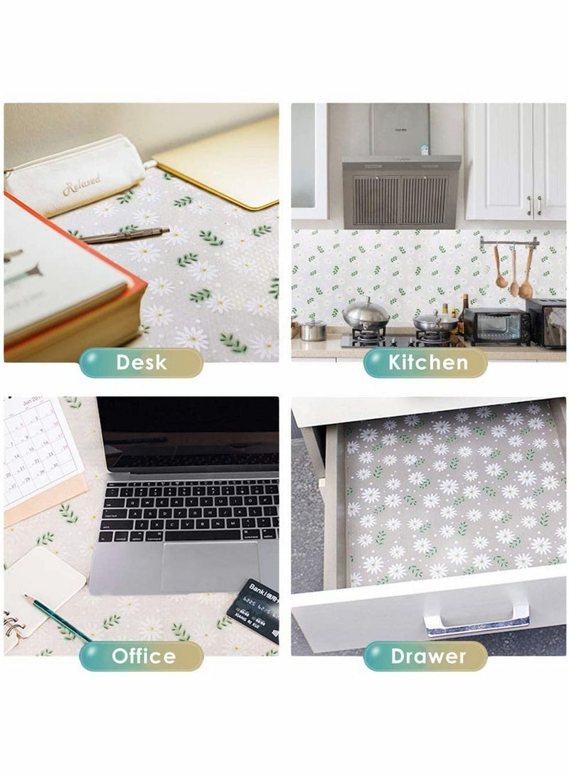 واي آند دي Kitchen Cabinet Liner, Shelf Paper Drawer, Cupboard, Non Adhesive Anti Mildew Slip Waterproof Drawer Mat for Home Office and (30x300cm) - Image 4