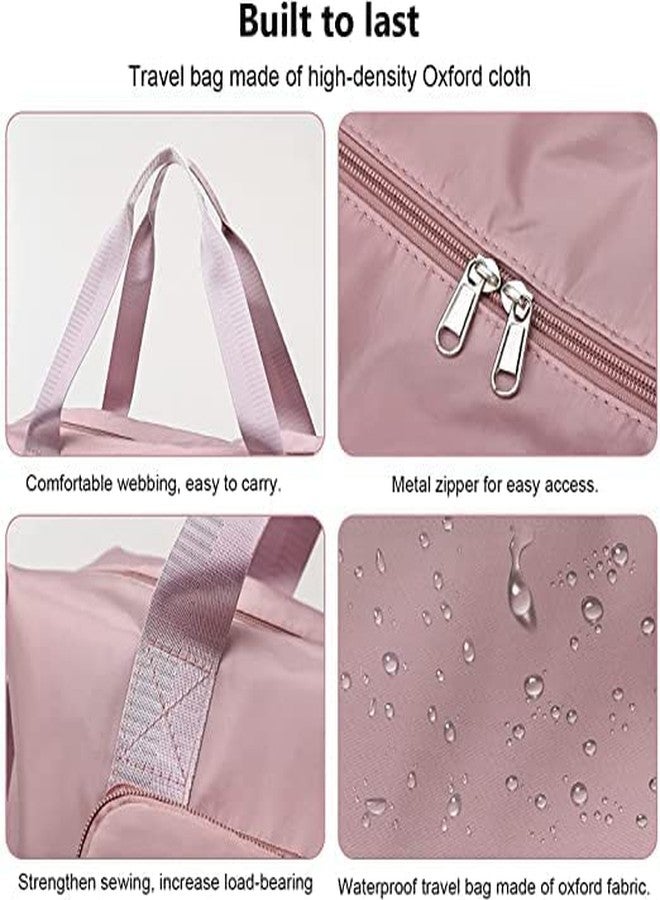 MYSELF Foldable Travel Duffel Bag, Large Capacity Folding Travel Bag, Travel Lightweight Waterproof Carry Luggage Bag (Peach) - Image 4