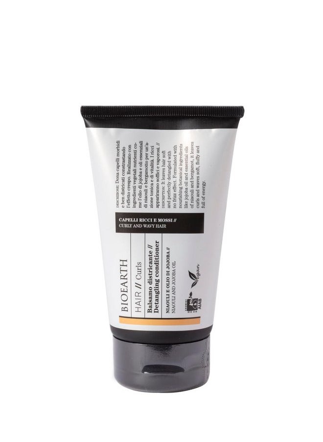 بيوإيرث BIOEARTH Hair، بلسم لفك تشابك الشعر المجعد والمموج، مع تأثير منشط ومنشط، صنع في إيطاليا، نباتي، معتمد من AIAB - عبوة 150 مل  - Image 1