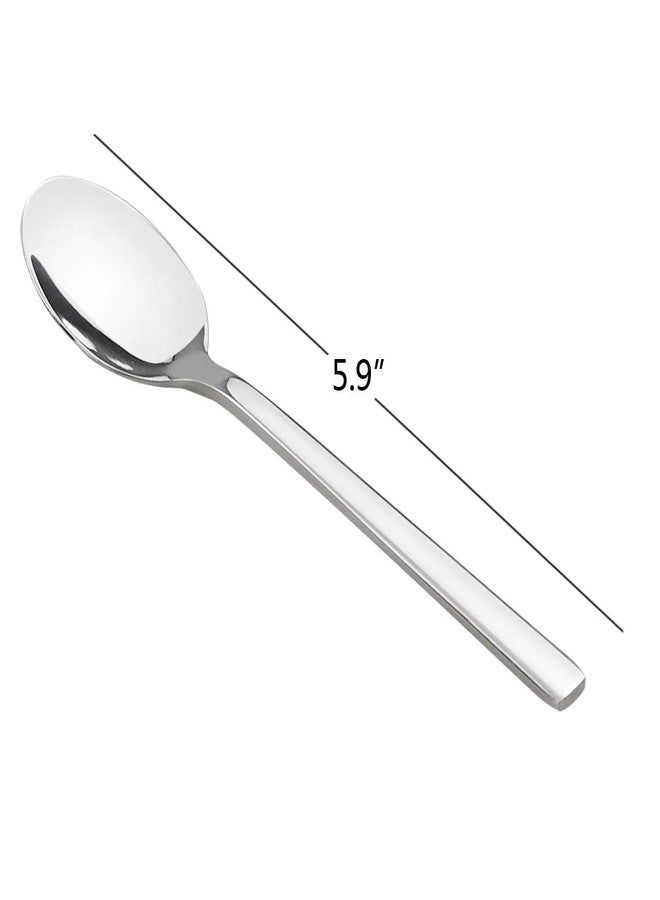 Doryh 12-Piece Stainless Steel Teaspoons, Small Dessert Spoon, Children Spoons - Image 2