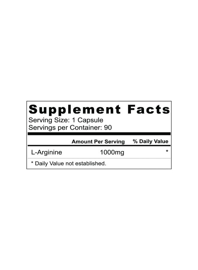 Muscle Core L-Arginine Dietary Supplement Capsules 1000mg — Supports Blood Flow, Exercise Performance, Muscle Recovery & Endurance, 90's - Image 2