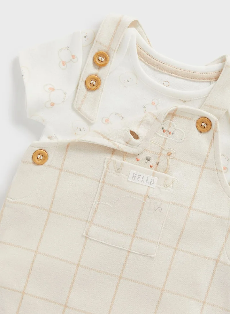 mothercare Infant Checked Bodysuit