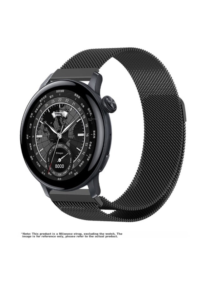 Kmaxai Compatible Silicone Watch Band For Vivo Watch 3/2, Oppo X2/4Pro Sports Watch Strap, Oneplus/Iqoo Fresh Replacement Wristband, Table Ear 22Mm, Black - Image 1