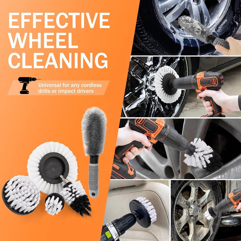 Outigu 28 PCS Car Cleaning Kit with Detailing Brushes, Wheel Brush, and Storage Bag - Image 2