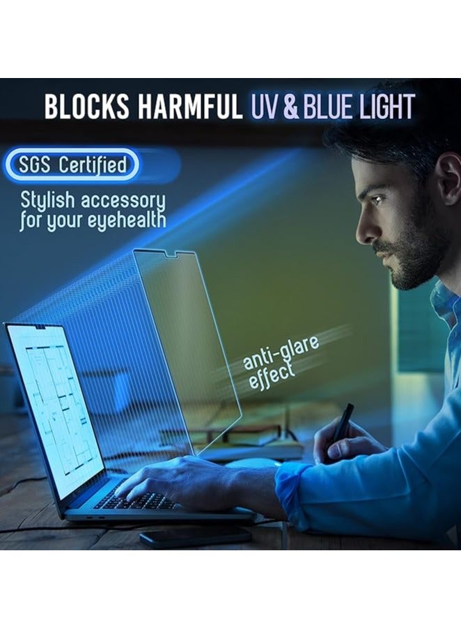erorex Magnetic Blue Light Screen Compatible With MacBook Pro 14" 2021, 2022, 2023, M1, M2, M3 Anti-Glare Anti-Blue Light Laptop Screen Protector Filter Blue Light Blocking Filter - Image 3
