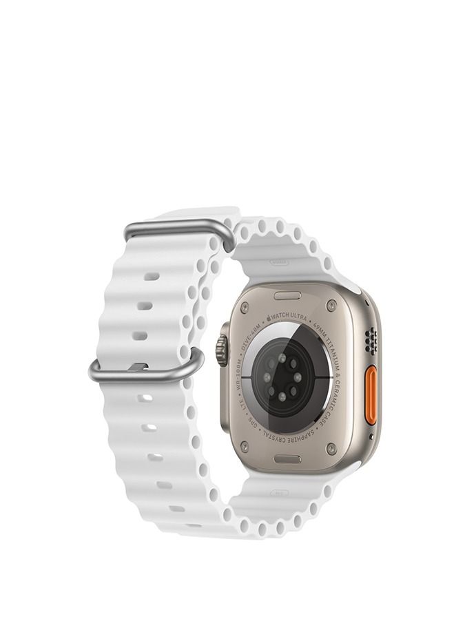 GULFLINK Adjustable Loop Sport Fluoroelastomer Breathable Watch Band for Apple Watch 38/40/41mm White - Image 2