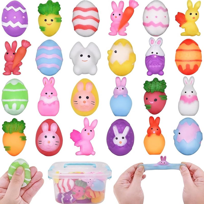 Eavotoy 24 PCS Easter Mochi Squishy Toys Squishies Easter Toys for Kids Girls Boys Easter Basket Stuffers Party Favor Gifts - Image 1