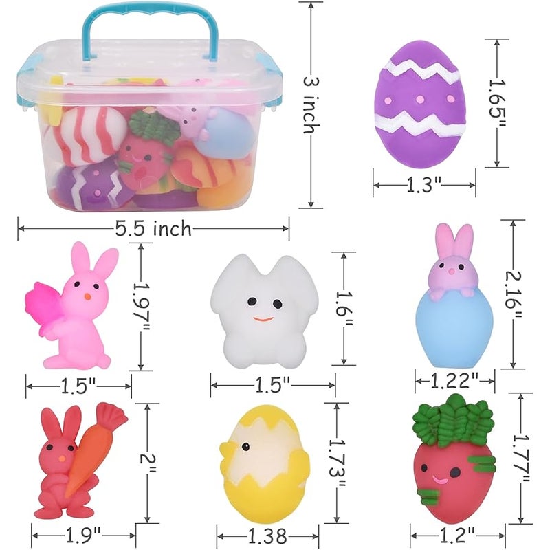Eavotoy 24 PCS Easter Mochi Squishy Toys Squishies Easter Toys for Kids Girls Boys Easter Basket Stuffers Party Favor Gifts - Image 4
