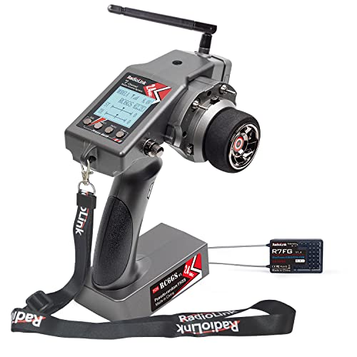 Radiolink RC6GS V3 New 7 Channels RC Transmitter and Gyro Receiver R7FG Voltage Telemetry 24Ghz Surface Radio Controller for RC Crawler Drifting Bash Buggy Cars and Boats - Image 1