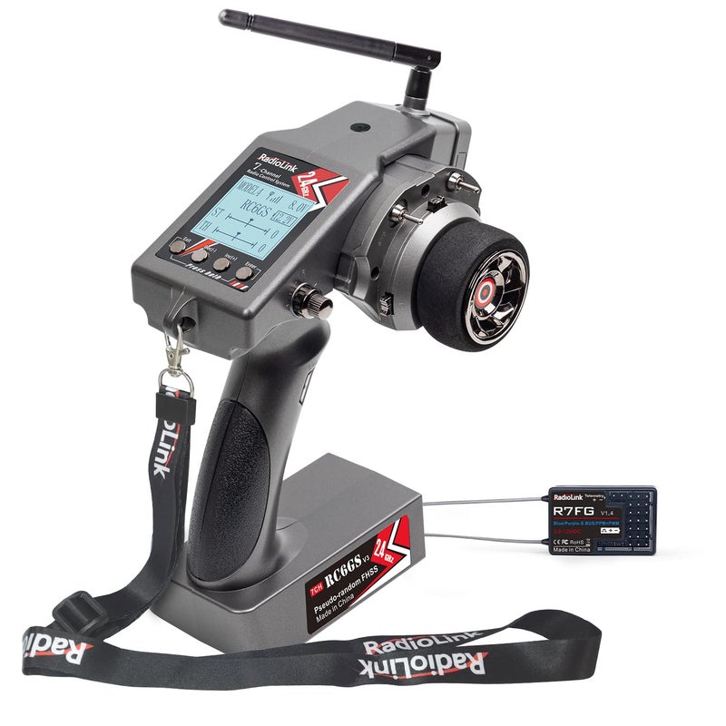 Radiolink RC6GS V3 New 7 Channels RC Transmitter and Gyro Receiver R7FG Voltage Telemetry 24Ghz Surface Radio Controller for RC Crawler Drifting Bash Buggy Cars and Boats - Image 2