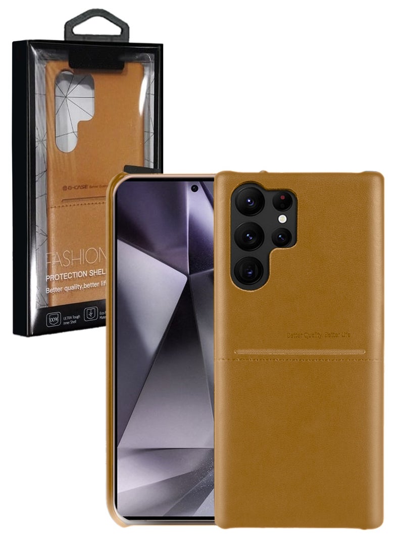 Wtech Excelle Series Cardcool Protection Shell Case Cover For Samsung Galaxy S24 Ultra 5G 2024 Brown - Image 1