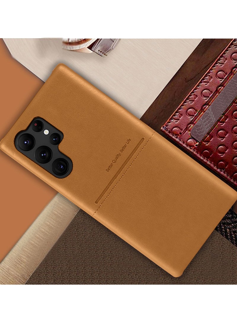 Wtech Excelle Series Cardcool Protection Shell Case Cover For Samsung Galaxy S24 Ultra 5G 2024 Brown - Image 2