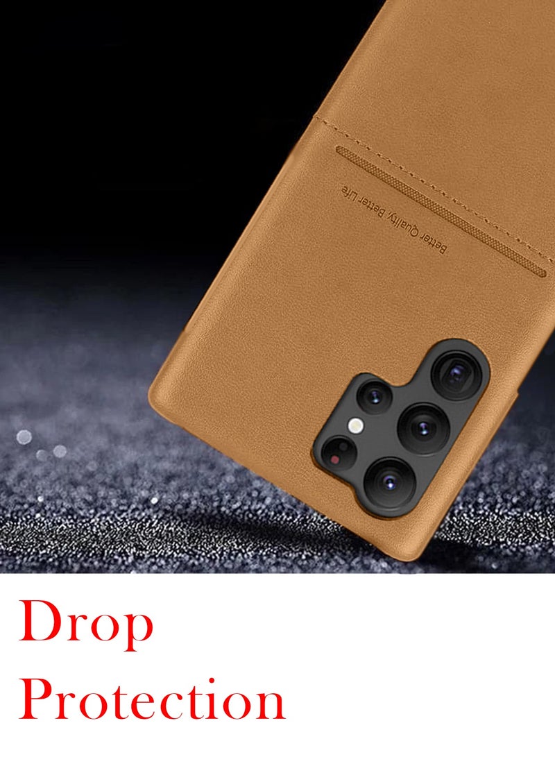 Wtech Excelle Series Cardcool Protection Shell Case Cover For Samsung Galaxy S24 Ultra 5G 2024 Brown - Image 4