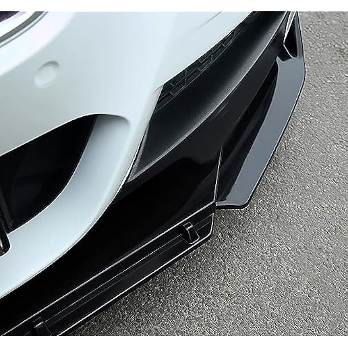 Aokzeeo Universal Front Bumper Lip Chin Spoiler PP Front Bumper Lip Sopiler Wing Body with Adjustable 8"-11" Support Splitter Rod (Red Round Shape) - Image 4