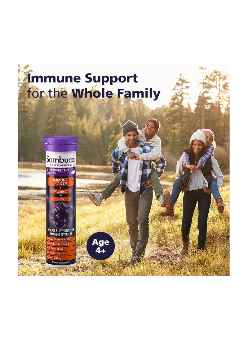 Sambucol - Vitamin C Tablets Effervescent Immuno Forte and Zinc 15 Tablets 15 Tablets - Image 1