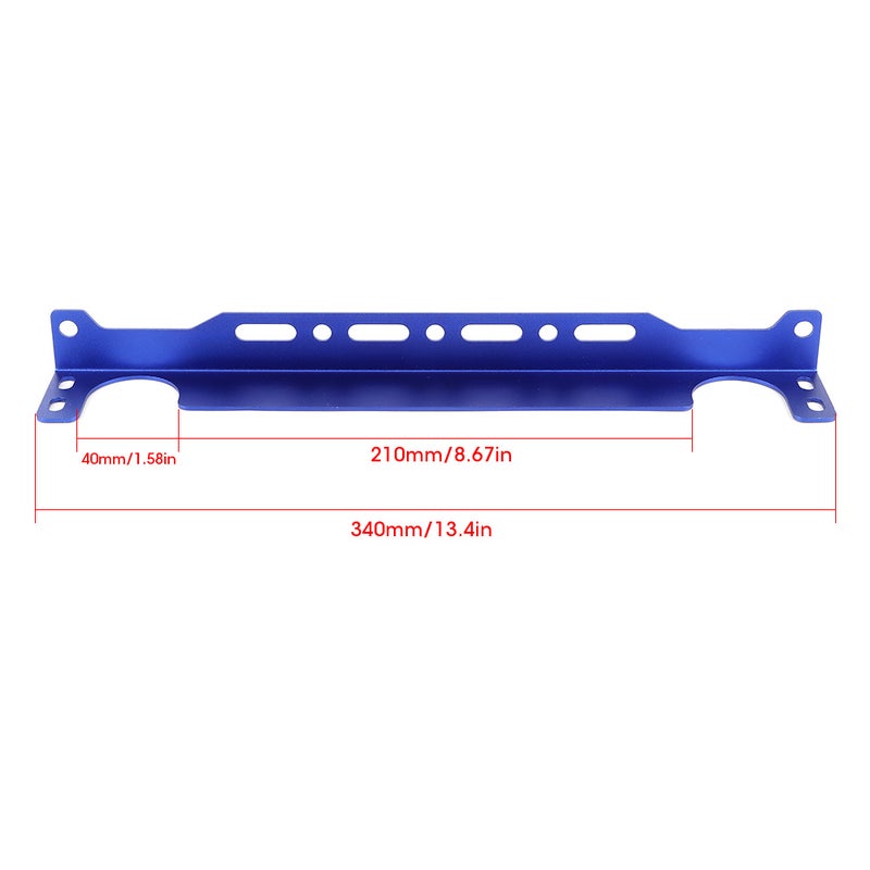 British Type Oil Cooler Mounting Bracket Kit 34cm/13.4in Aluminum Alloy Universal for CarBlue - Image 3