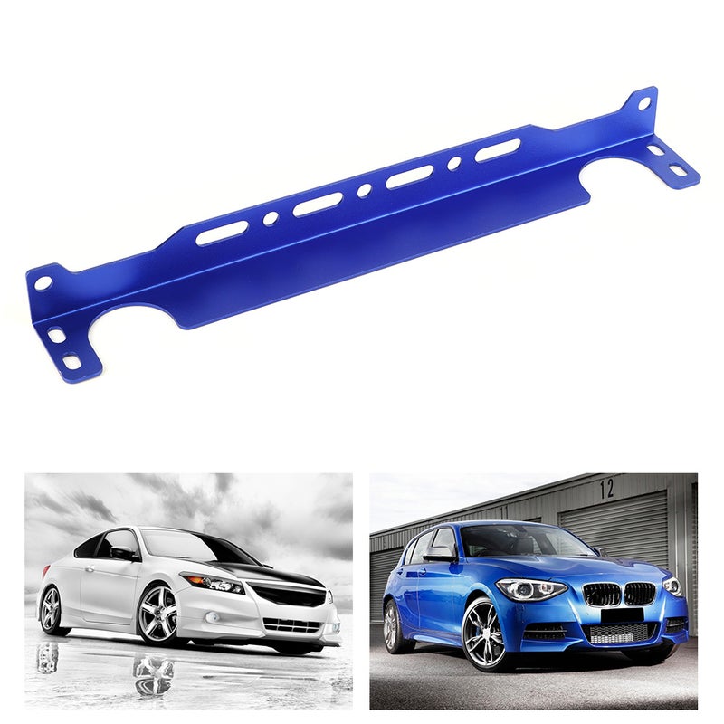 British Type Oil Cooler Mounting Bracket Kit 34cm/13.4in Aluminum Alloy Universal for CarBlue - Image 4