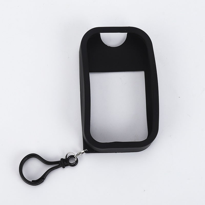 Transparent Portable Silicone Case with Hook for Card Spray Bottle - Small Empty Perfume Dispenser with Press  Pump - Image 1