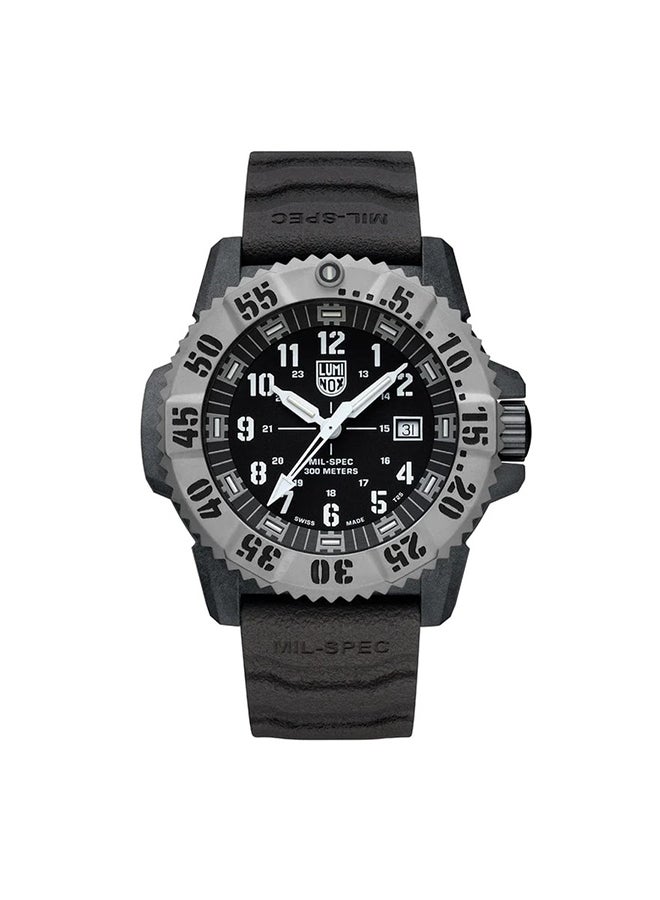 لومينكس ساعة يد رجالية بعقارب دائرية مطاطية .. -  مم - Image 1