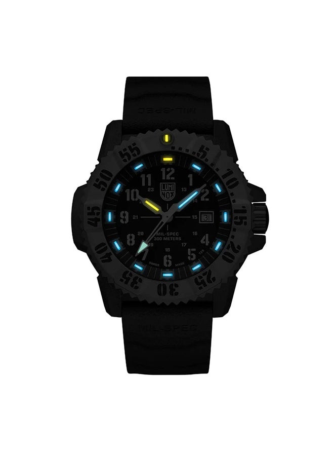لومينكس ساعة يد رجالية بعقارب دائرية مطاطية .. -  مم - Image 2