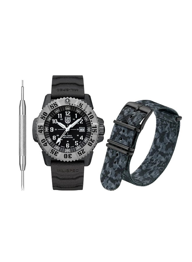 لومينكس ساعة يد رجالية بعقارب دائرية مطاطية .. -  مم - Image 4