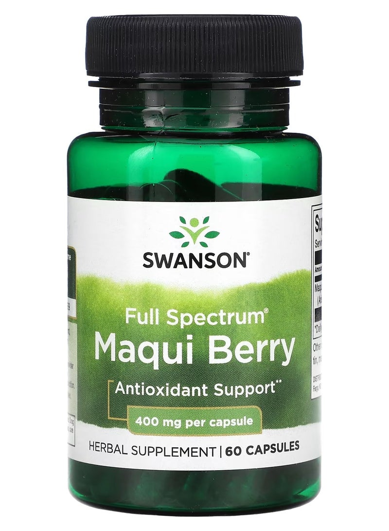Swanson, Full Spectrum, Maqui Berry, 400 mg, 60 Capsules