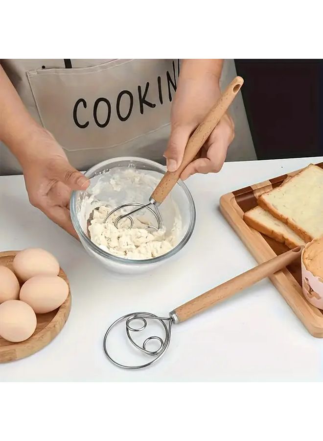 خلاط عجين من الفولاذ المقاوم للصدأ - صانع معكرونة يدوي غير لاصق للخبز والطهي - Image 3