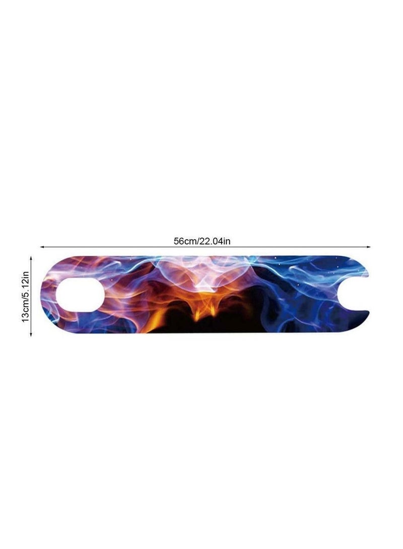 Generic Personality Pedal Mat PVC Pad Sticker for Xiaomi MI Mijia M365 Electric Scooter Accessories (Flame)  - Image 2
