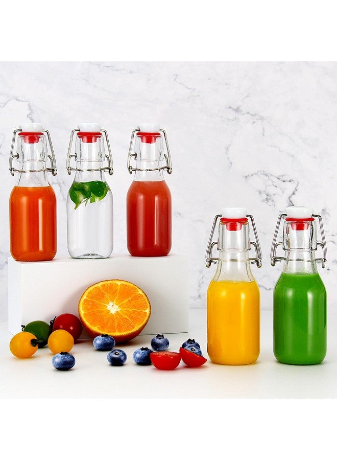 YEBODA 12 Pack 4oz Swing Top Glass Bottles,Small Flip Top Glass bottles with airtight Caps for Home Brewing,Kombucha,2nd Fermentation,Kefir,Beverages,Soda,Oils,Vinegar,Limoncello,Vanilla extract