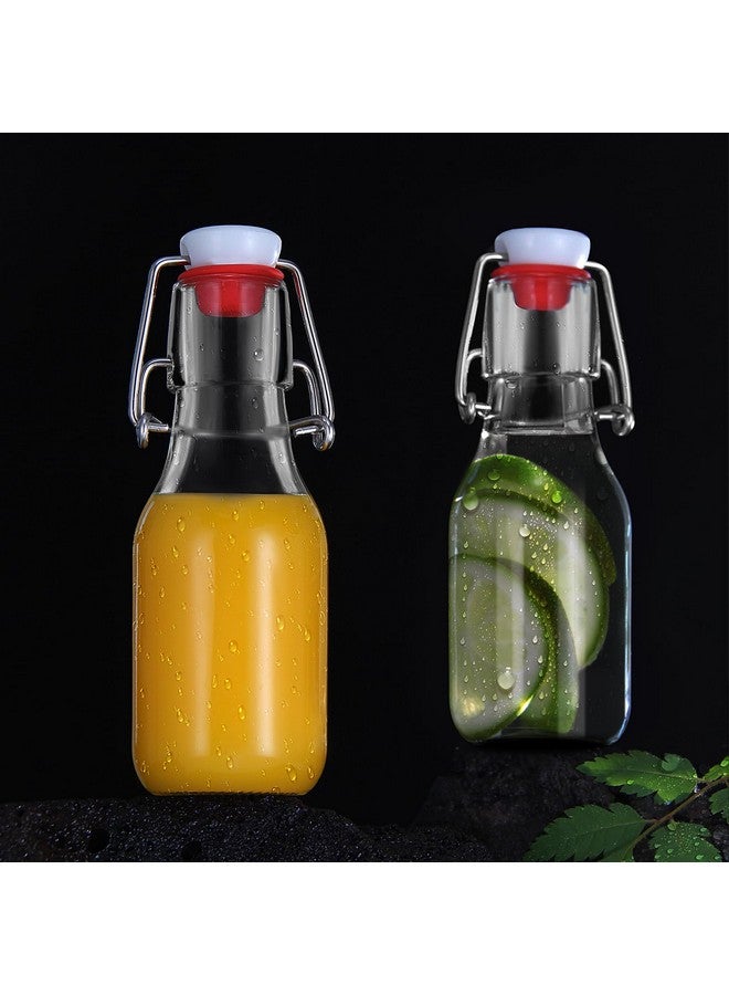 YEBODA 12 Pack 4oz Swing Top Glass Bottles,Small Flip Top Glass bottles with airtight Caps for Home Brewing,Kombucha,2nd Fermentation,Kefir,Beverages,Soda,Oils,Vinegar,Limoncello,Vanilla extract