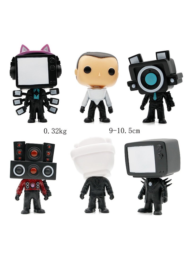 general Toilet Man vs Surveillance Man Figure Model Audio Camera Man Game Action Figure with Rotatable Head - Image 1