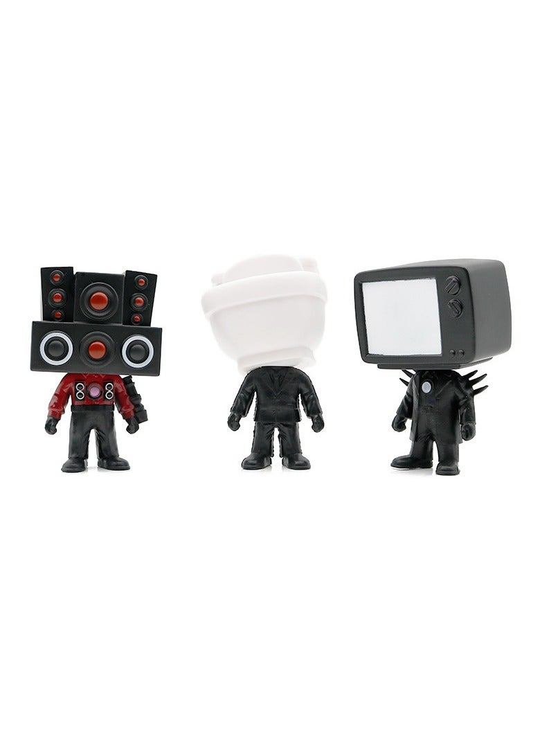 general Toilet Man vs Surveillance Man Figure Model Audio Camera Man Game Action Figure with Rotatable Head - Image 2