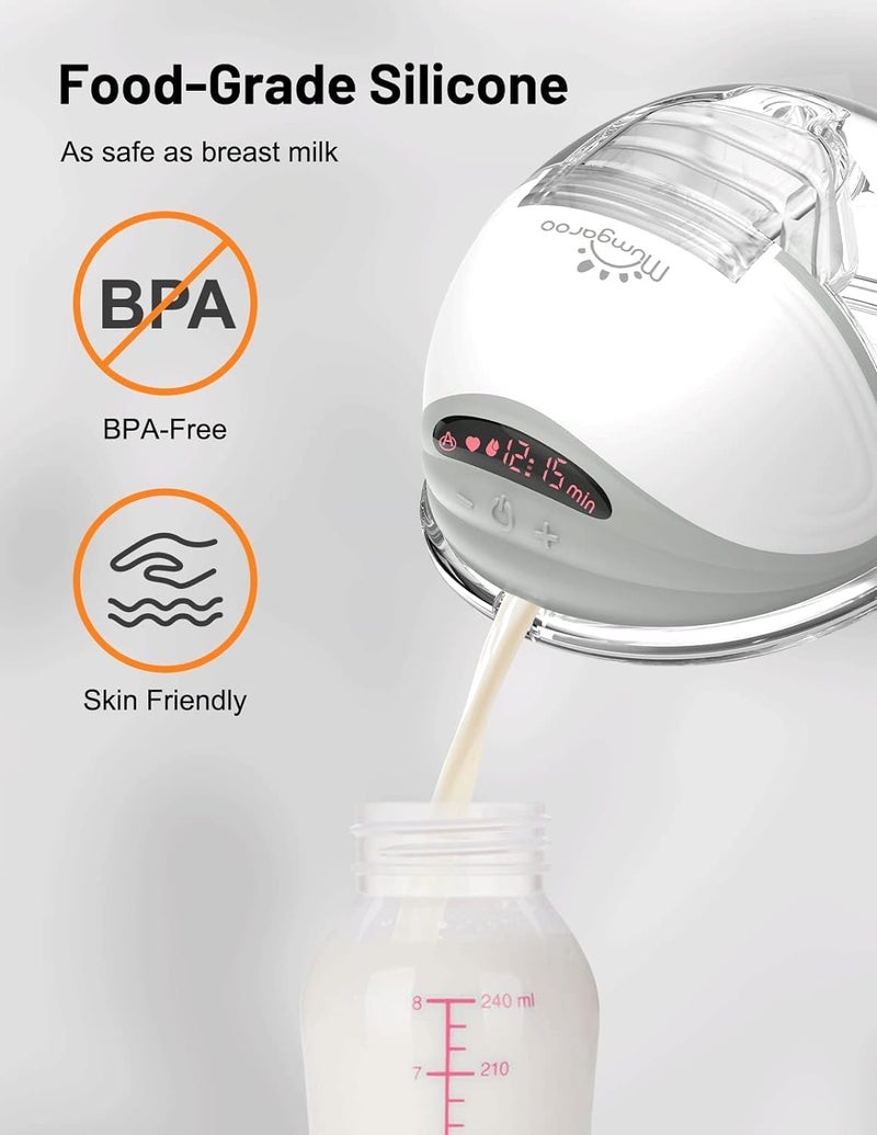 Mumgaroo Wearable Breast Pump - Hands Free & Rechargeable - Image 4