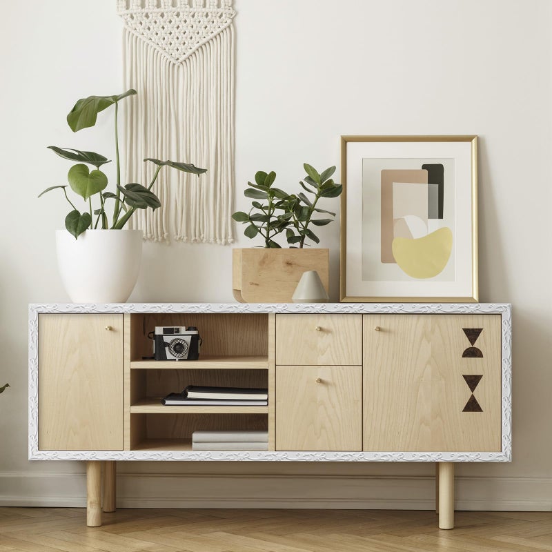 Duzzy Molding Trim Wall Trim, 16.4 Feet Self-Adhesive Flexible DIY Peel and Stick Crown Molding Ceiling Molding Suitable for Mirror Edge, TV Background Wall, Home Wall Decor (White) - Image 5