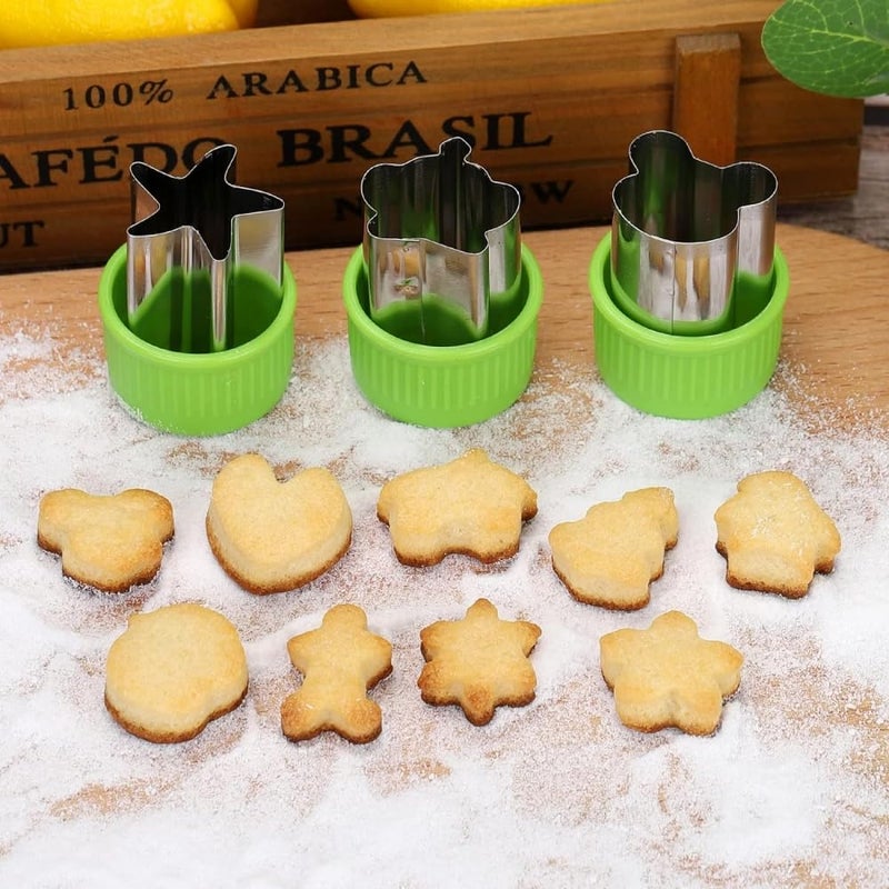 Hodaqe Cookie Cutter Shapes for Kids Fruit Shape Cutter for Food Sandwich Cutter Biscuit Cutter for Kitchen Salad Cutter Different Shapes (5PCS) - Image 1