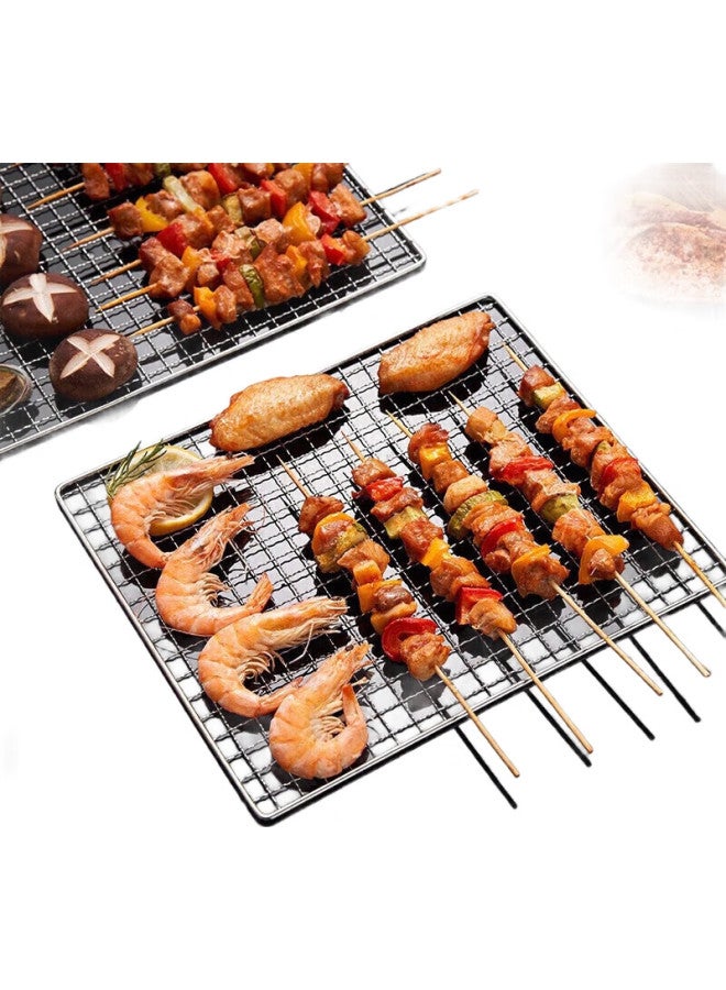Suncojia شبكات الشواء، شواية باربكيو، شبكات باربكيو، رف باربكيو، ملحقات باربكيو، شبكة شواء فحم، قطعتين - Image 3