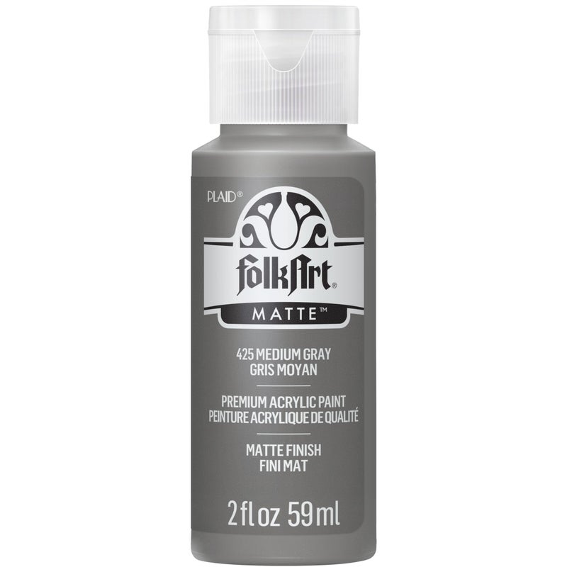 FolkArt Acrylic Paint in Assorted Colors 2 oz 425 Medium Gray